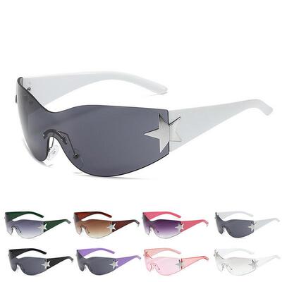 Punk One Piece Sunglasses Goggle New Y2k Luxury Brand Sun Gl