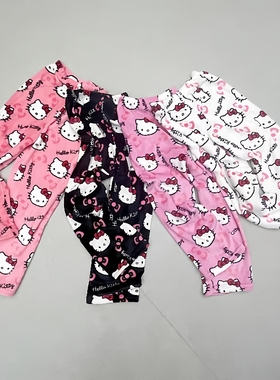 Cute Sanrio Cartoon Pajamas Anime Hello Kitty Pants Multicol