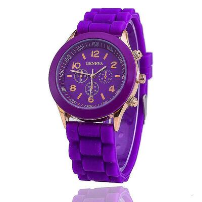Hot Sales Geneva Brand Silicone Women Watch Ladies Fashion D