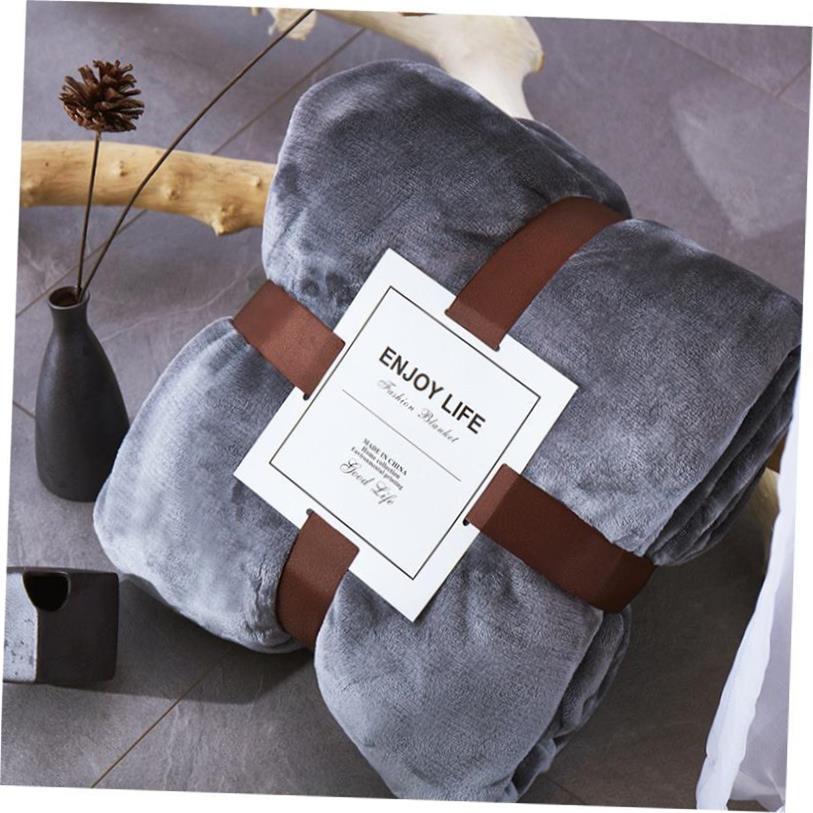 Blanket Plain Flannel Thick Coral Fleece Knee Blanket 小毛毯