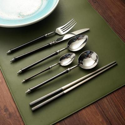 European stainless steel tableware spoons knives, chopsticks