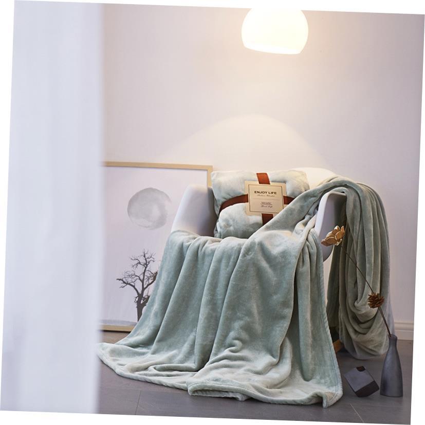 Blanket Plain Flannel Thick Coral Fleece Knee Blanket 小毛毯