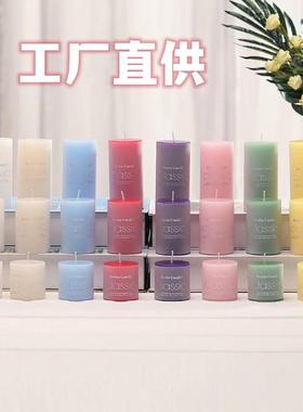 12pcs lavender Scented Pillar Candle Wax Candles 55CM