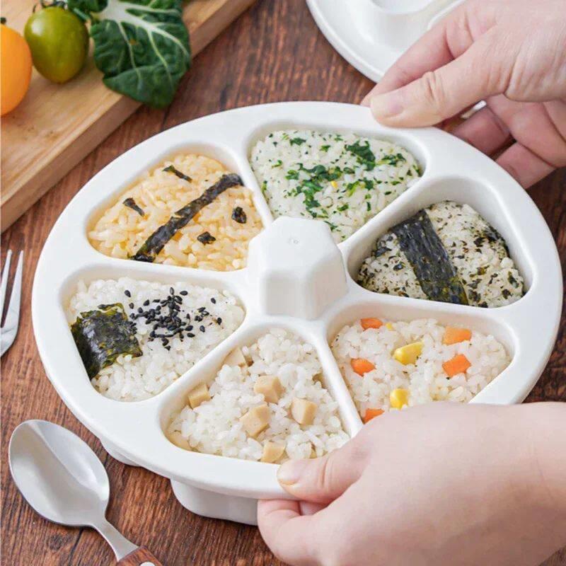 Onigiri Mould Triangle Bento Box Japanese Sushi Making Kit S - 实物图