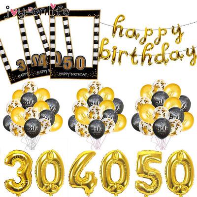 30 40 50 60 Anniversary Balloons Happy Birthday Party Decor