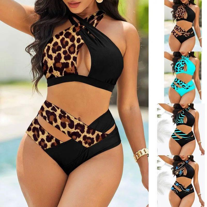 Womens Swimming Suit Halter Swimwear Two Pieces Bathing Suit