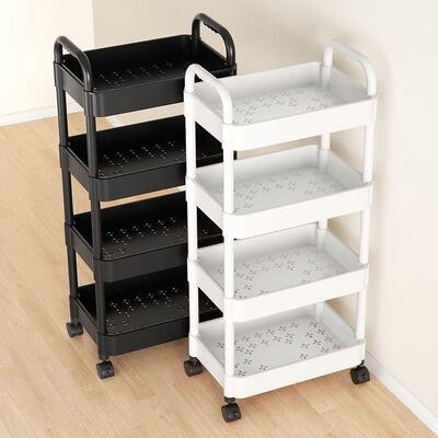 Small cart storage rack, kitchen bathroom storage rack