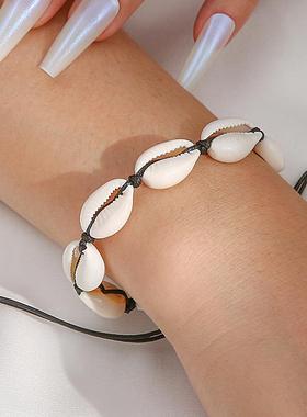 8 seashells with ethnic style seashell ankletsjl脚炼