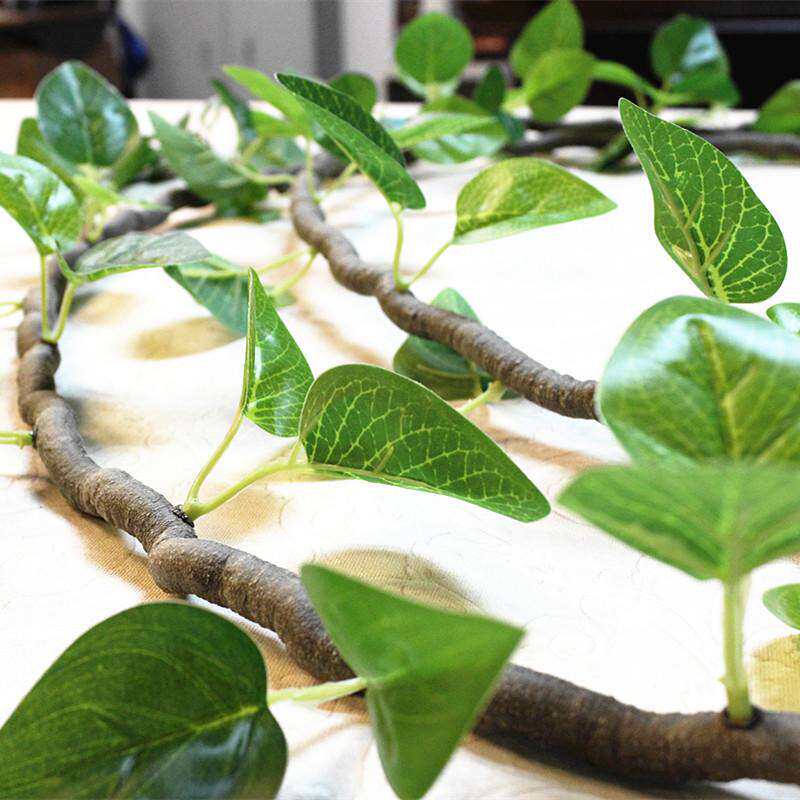 仿真树藤缠绕垂吊鱼缸装饰常青藤假花叶绿罗藤蔓室内植物剧场造景