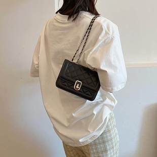 黑色小香风包包女款高级感大容量女轻奢小众超火气质百搭斜挎包