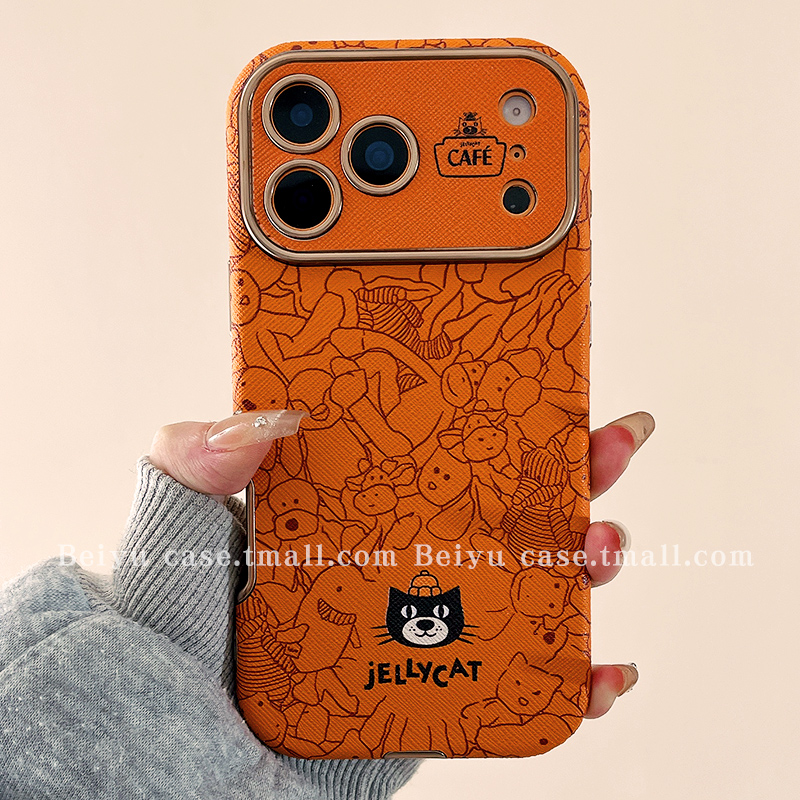 可爱吉利猫适用苹果手机壳