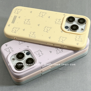 可爱卡通带图案适用苹果15promax手机壳情侣iPhone14新款 15pro小众16Promax小狗13女12甜妹14pro全包防摔软壳