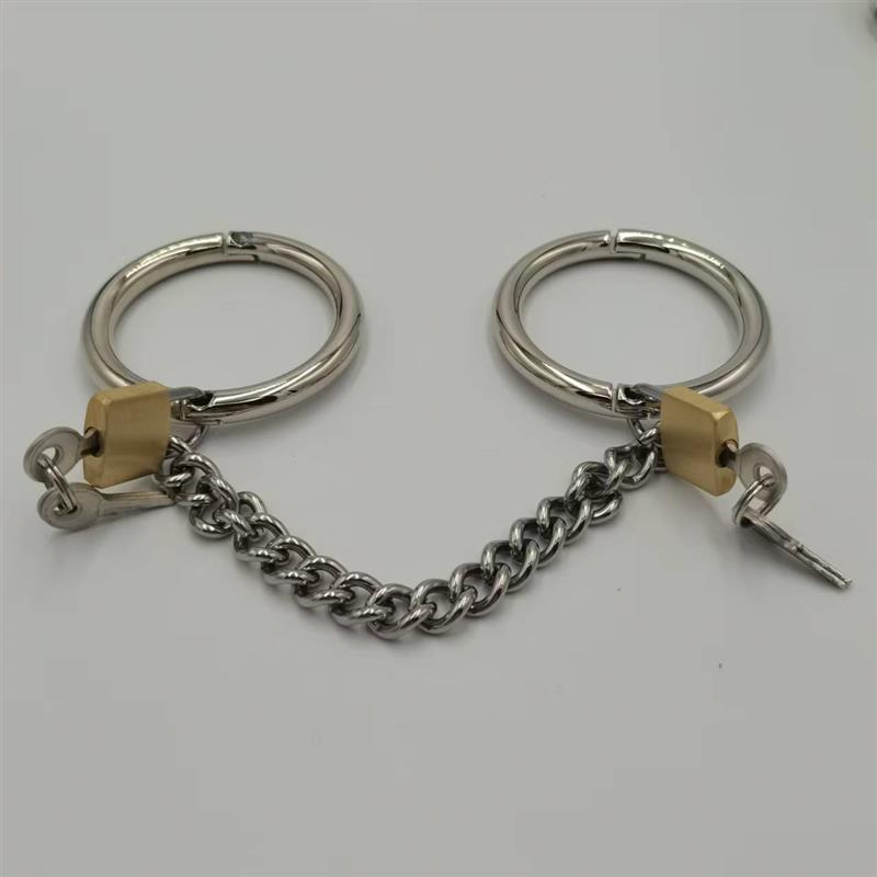 影视道具手铐脚镣刑具塑料囚犯COS铁链 脚镣脚链 玩具手镣手链演