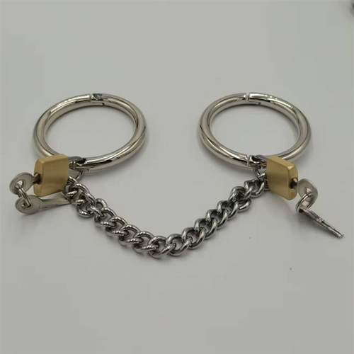 影视道具手铐脚镣刑具塑料囚犯COS铁链 脚镣脚链 玩具手镣手链演
