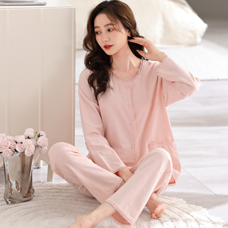 睡衣女春秋款棉质长袖女款秋季2026年新款女式秋冬薄款大码家居服