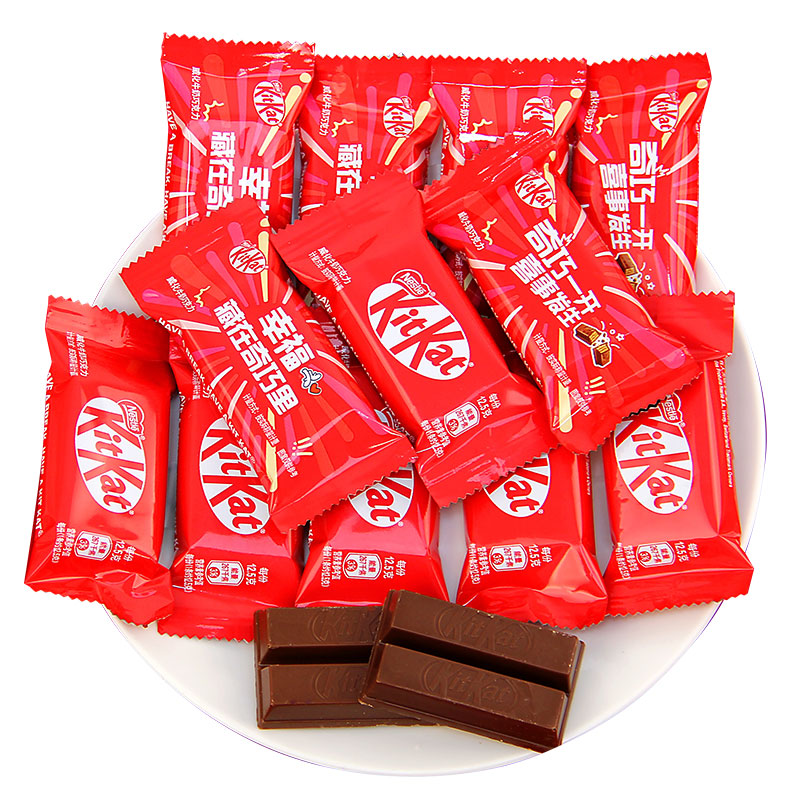 KitKat雀巢奇巧威化黑巧克力牛奶味可可脂餅干徐福記零食混合散裝
