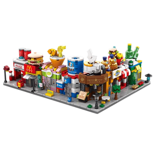 小颗粒积木街景益智力拼装玩具拼图模型女孩系列城市儿童生日礼物