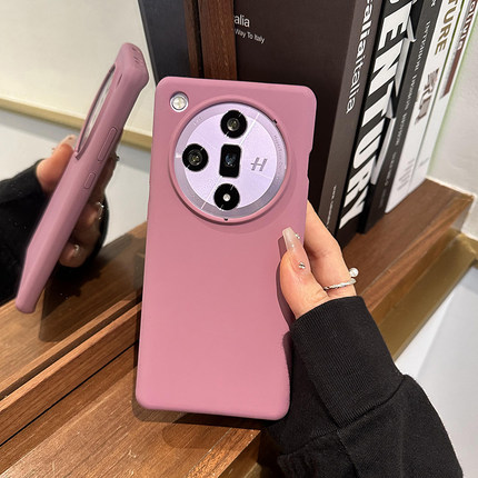 适用于oppofindx7ultra手机壳新款液态硅胶黑加仑x8pro全包曲面屏x6简约纯色reno11/13防摔高级感iqoo12软套