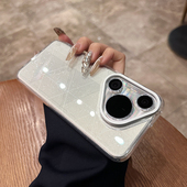 保护套硬壳 透明高级轻奢mate70防摔简约80Ultra创意新款 满屏星空闪粉适用于华为Pura70Pro 手机壳网红女款