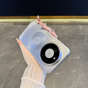 原机色磨砂电镀适用于华为mate80promax手机壳新款 高级感防摔商务70散热硬套男女 轻薄透明mate80大孔镜头时尚