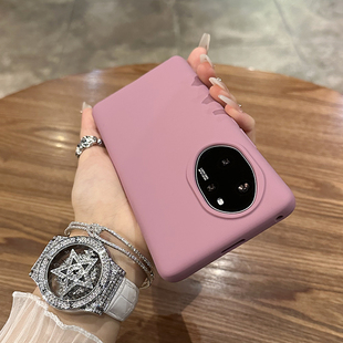 60时尚 适用荣耀100手机壳液态硅胶honer200Pro全包曲面屏nova14高级感纯色X50 黑加仑紫 网红磨砂硬 新款