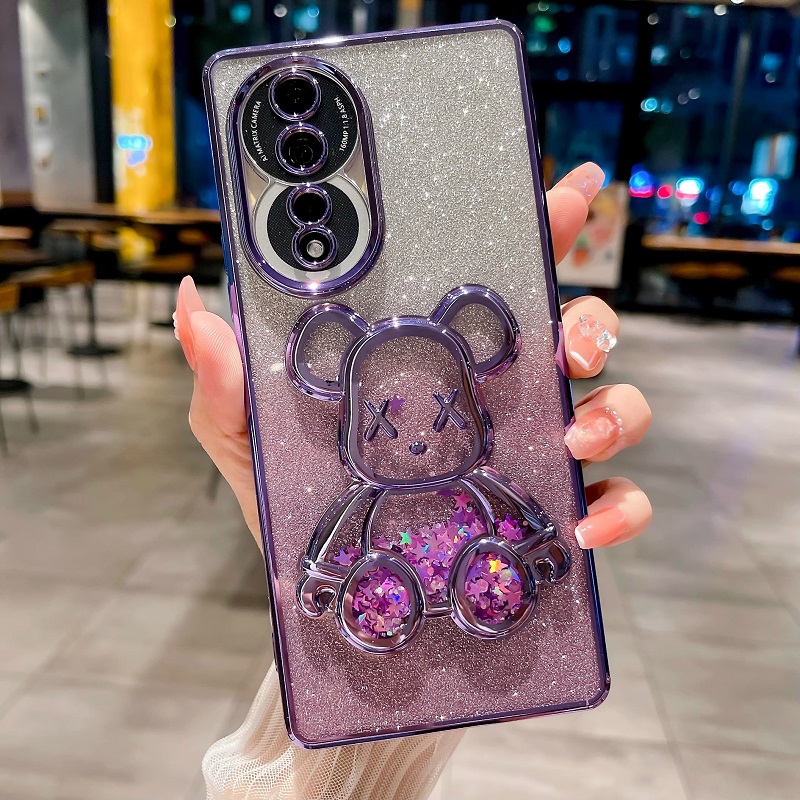 适用于荣耀80pro硅胶流沙暴力熊