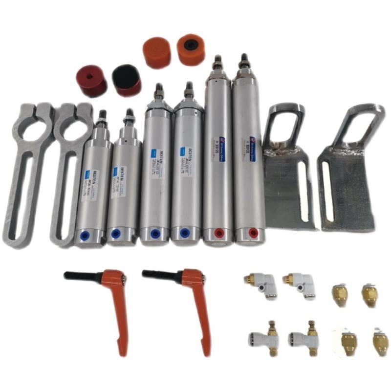 门窗设配型材侧PHW夹压料气缸备持断铝桥件合金塑钢器机双头锯仿