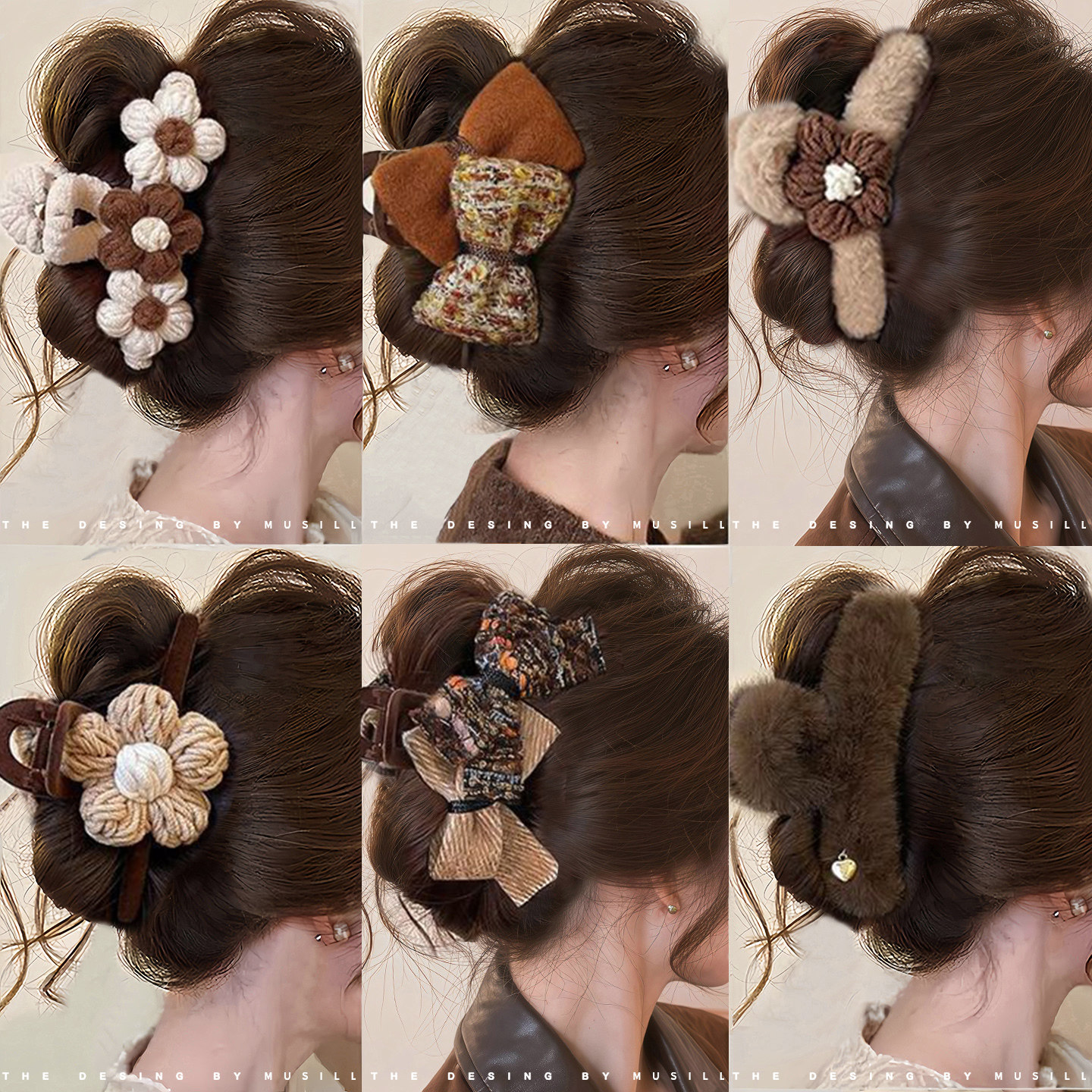 秋冬毛绒抓夹女2025新款高级感