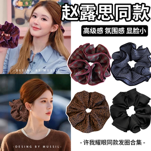 赵露思同款 高级感橡皮筋扎头发绳慵懒风头花饰 大肠发圈女2025新款