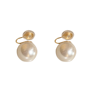 仿珍珠耳夹女无耳洞蚊香盘耳钉2026新款爆款耳环轻奢高级感耳扣饰