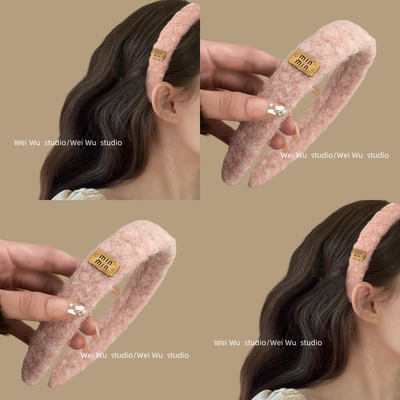 初次心动~毛线字母金标发箍女