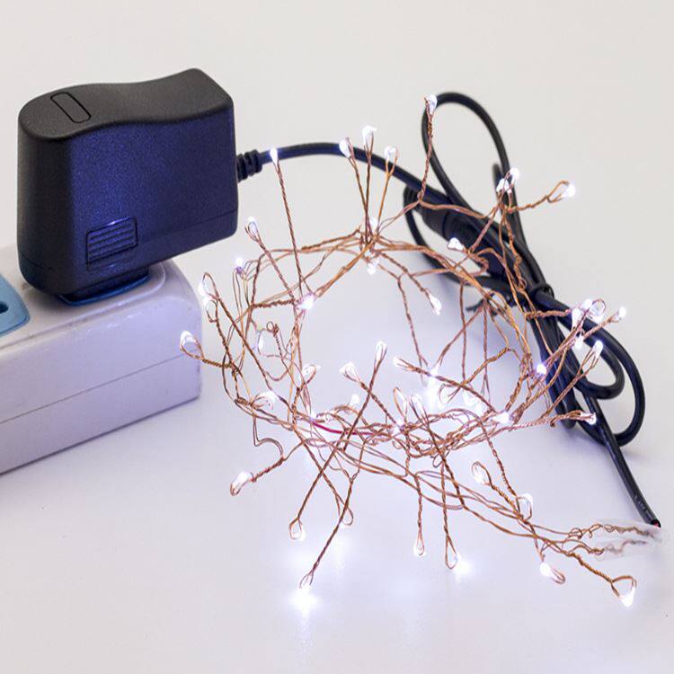 厂家新款铜线鞭炮灯串 防水蜈蚣脚彩灯串圣诞节日装饰