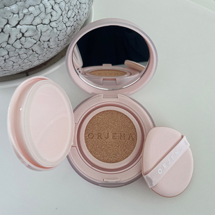 韩国直邮服帖半哑光 ORJENA 棉花糖气垫粉底轻薄遮瑕控油持妆