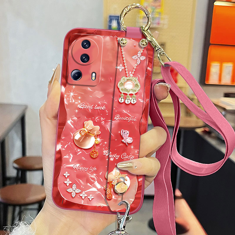 适用于小米Civi2手机壳2209129SC女款个性网红潮液态腕带支架软壳全包背带保护套防摔简约幸运福袋超薄时尚新
