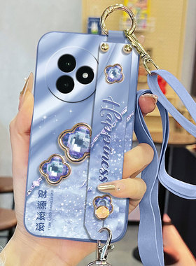 适用于红米K80至尊版手机壳25060RK16C液态腕带支架软壳财源滚滚高级感背带保护套防摔全包直边新款女款奢华