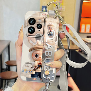 适用于realme真我Gt7pro手机壳RMX5010液态腕带支架软壳卡通拉布布可爱背带保护套防摔直边磨砂简约创意个性