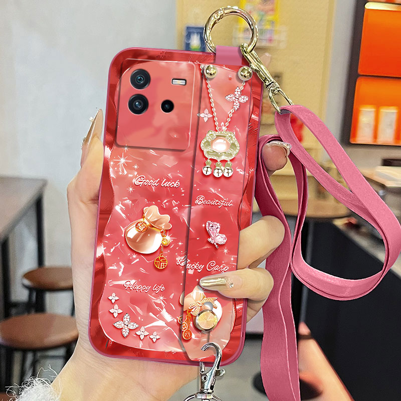 适用于iqooNeo6se手机壳neo6全包背带保护套V2199A幸运福袋女款防摔简约液态腕带支架软壳个性网红潮超薄时尚