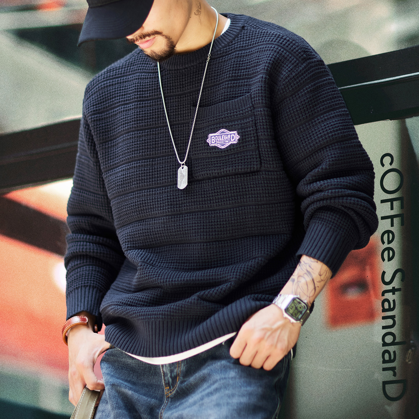 天丝休闲毛衣针织衫外套