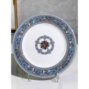 歐式 骨瓷宮廷風盤子絲綢之路點心盤圓盤菜盤家用平盤餐具禮品禮盒