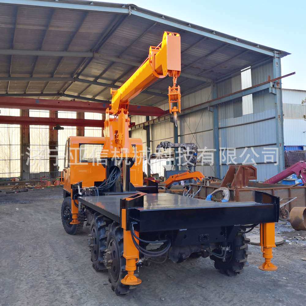 六驱自备随车吊 6吨四不像随车吊车背树用四轮平板吊车