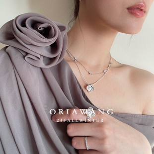 花朵雕塑项链 ORIAWANG Sculptures Flower 戒指 原创珠宝感