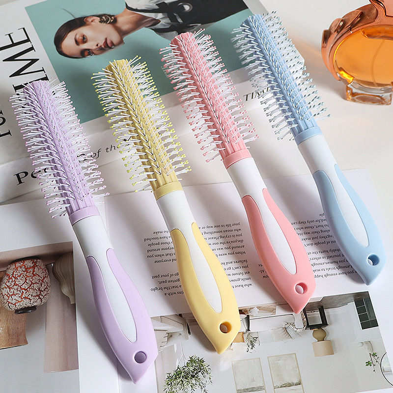 2025新款气垫按摩气梳圆筒滚梳内扣美发护发仪排骨造型气囊女