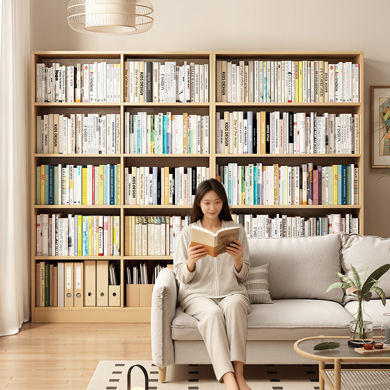 书架书柜落地置物架一体靠墙可移动实木儿童绘本书架书本收纳柜子,住宅家具,书架,淘宝优惠券,粉丝福利购,淘宝优惠卷