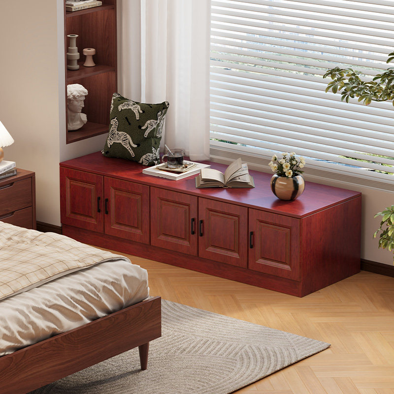 一体飘窗柜可坐人阳台地柜窗台储物柜卧室靠墻收纳柜置物柜小矮柜,住宅家具,飘窗柜,淘宝优惠券,粉丝福利购,淘宝优惠卷