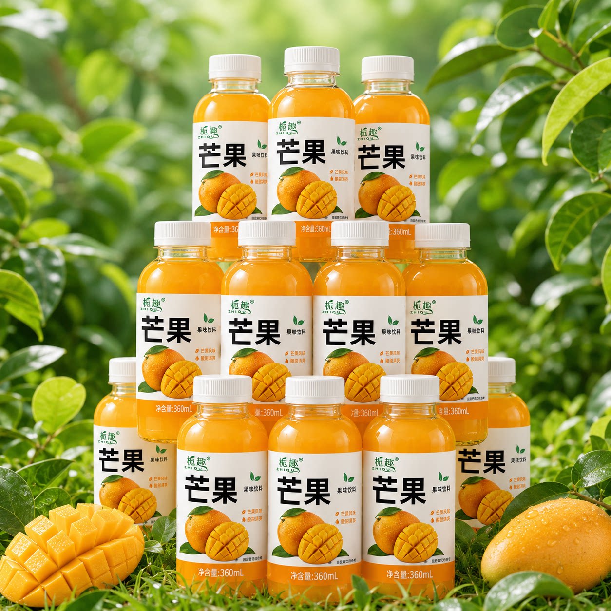 厂家活动福利正宗芒果味饮料360ml瓶装新日期整箱酸甜爽口囤货装