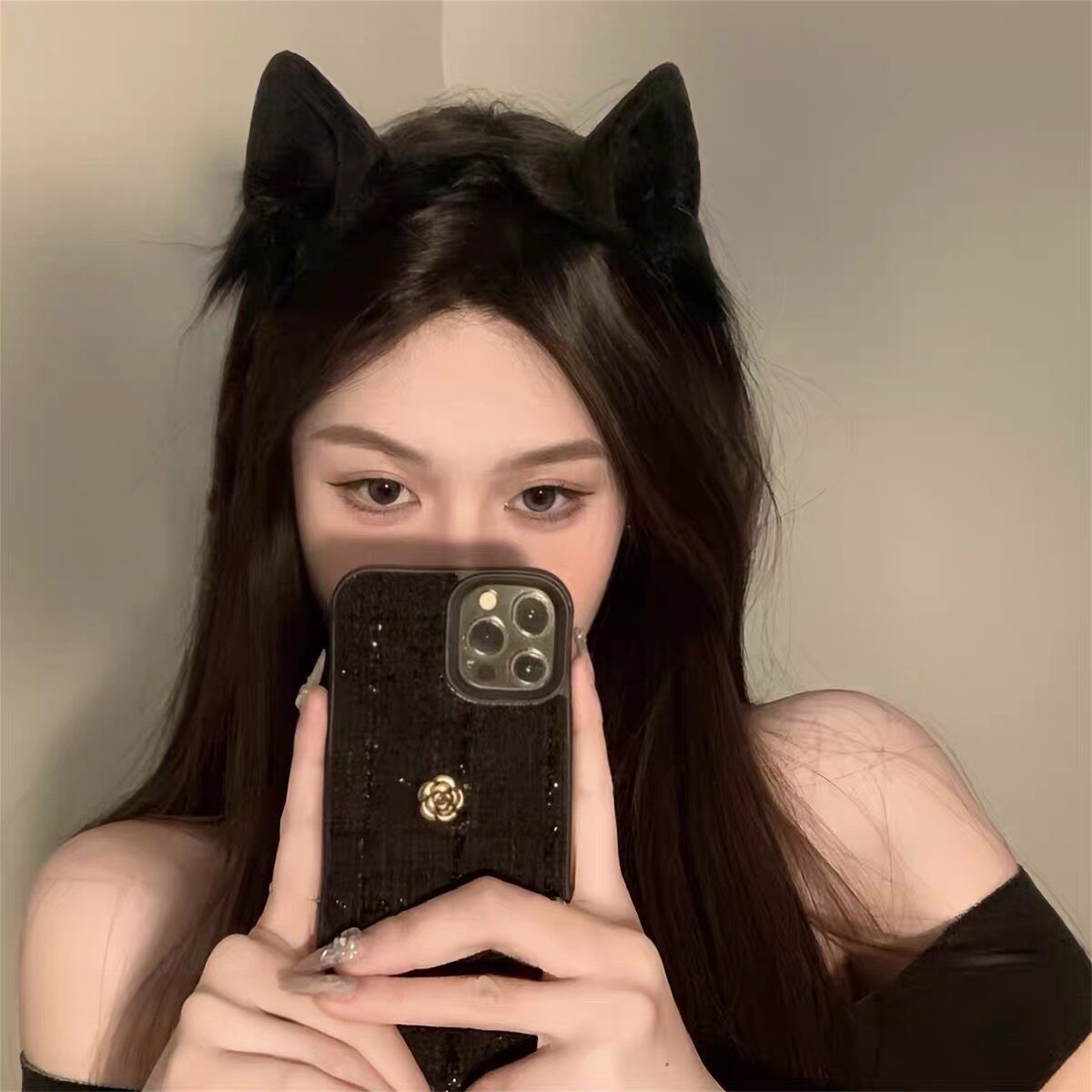 手作猫娘仿真立体猫耳发箍