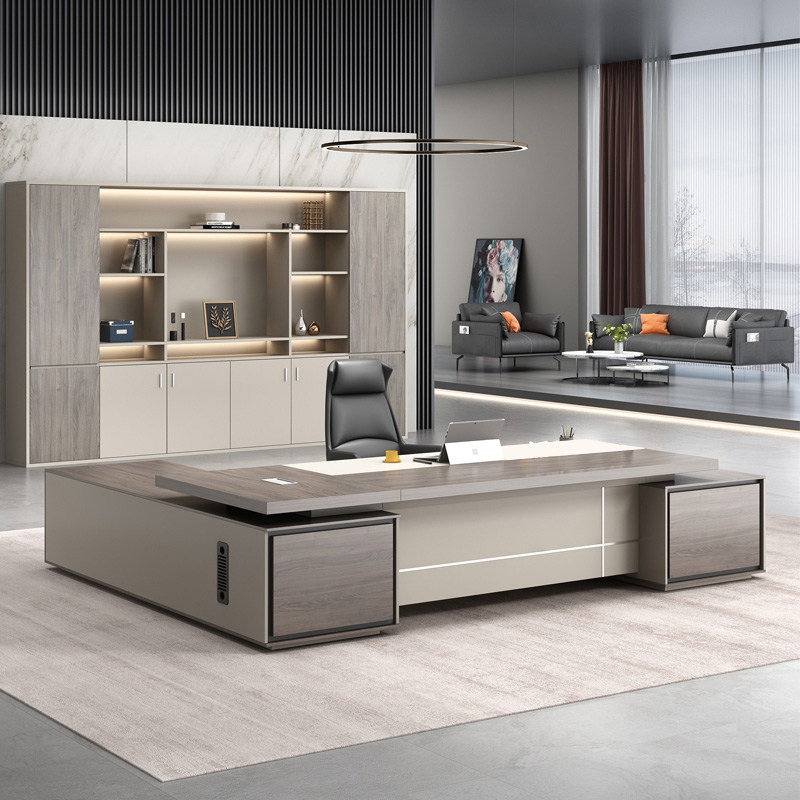 经理现代简约大班台家具组合总裁办公办公桌桌椅老板桌单人办公室