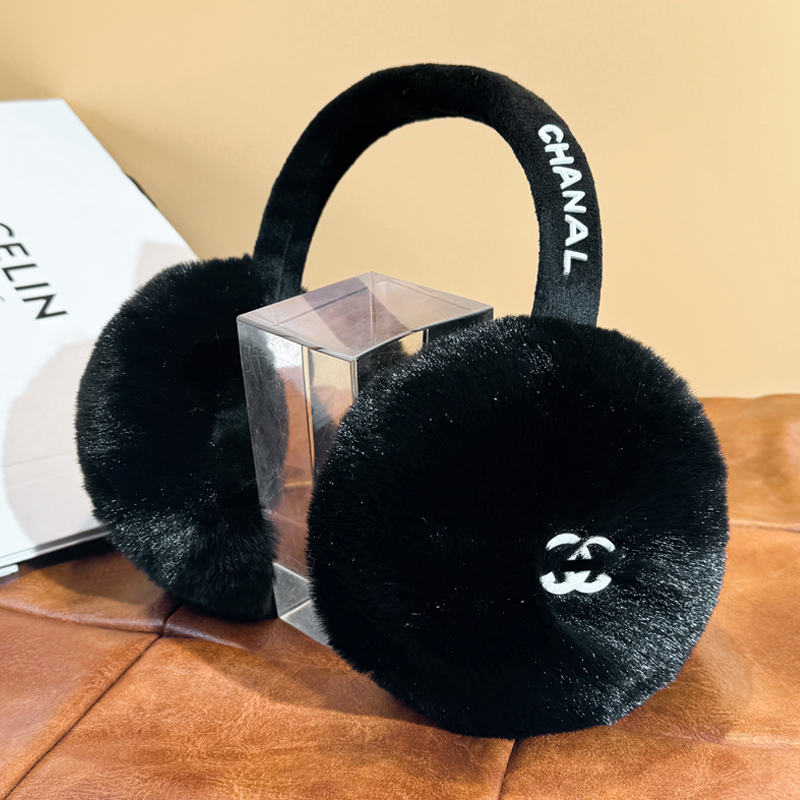 韩国小香风耳暖女防冻护耳罩冬季保暖可折叠毛绒耳套白色气质耳包