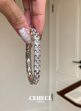 满钻蛇骨手链银色老钱蛇形软手镯