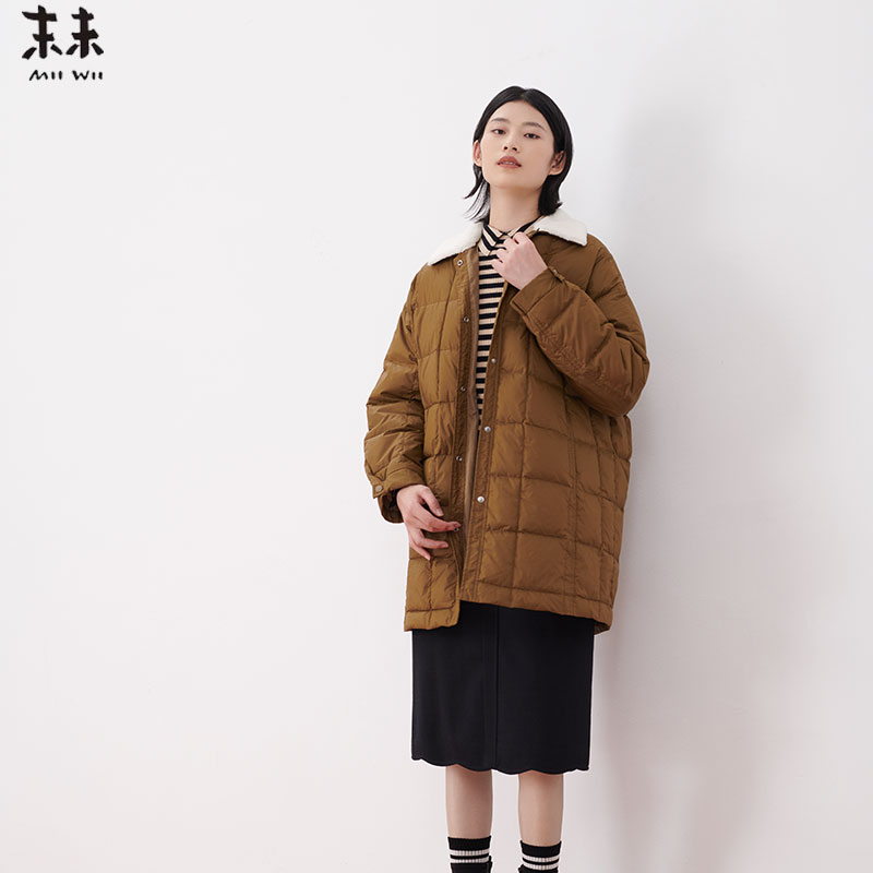 【断码清仓】MIIWII末未咖色羽绒服R224010